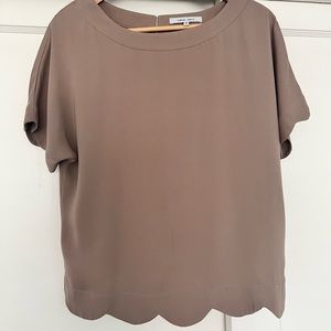 Naked Zebra scalloped bottom blouse